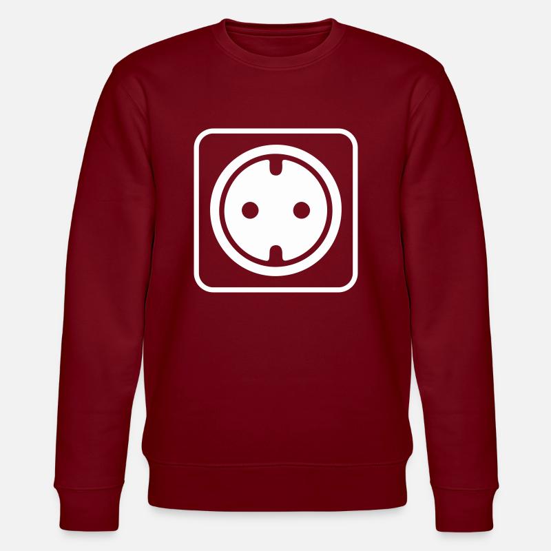Socket icon - Stanley/Stella CHANGER Unisex Organic Sweatshirt - burgundy