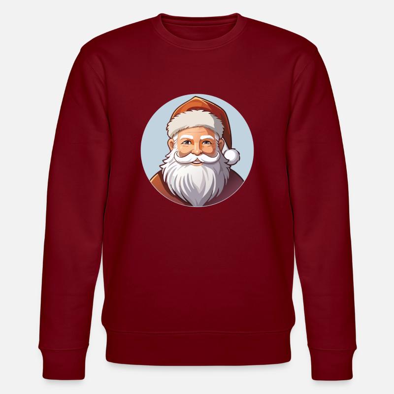 Weihnachtsmann - Stanley/Stella Unisex Bio-Sweatshirt CHANGER  - Burgunderrot