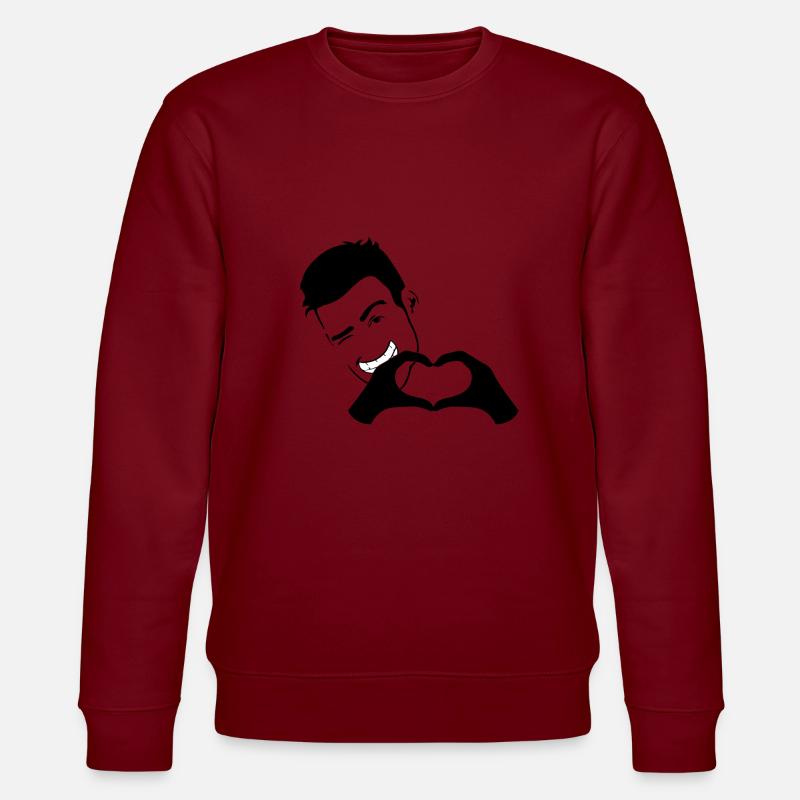 Handherz - Stanley/Stella Unisex Bio-Sweatshirt CHANGER  - Burgunderrot