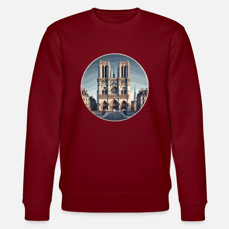 Notre Dame de Paris - Stanley/Stella Unisex Bio-Sweatshirt CHANGER  - Burgunderrot