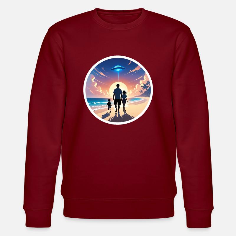 Sunset Beach - Stanley/Stella Unisex Bio-Sweatshirt CHANGER  - Burgunderrot