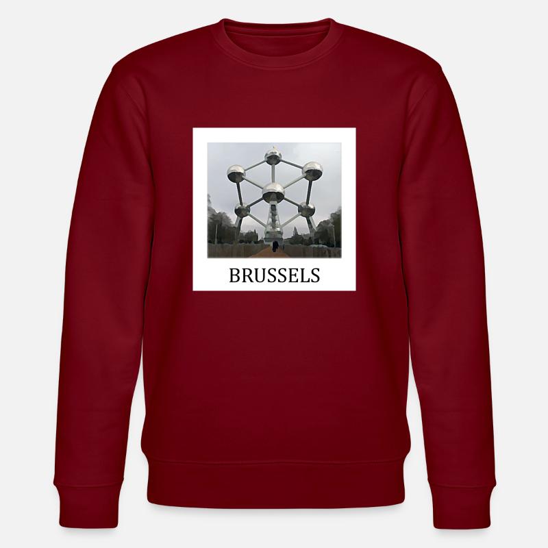 Atomium de Bruxelles - Sweat bio CHANGER Stanley/Stella Unisexe - bordeaux