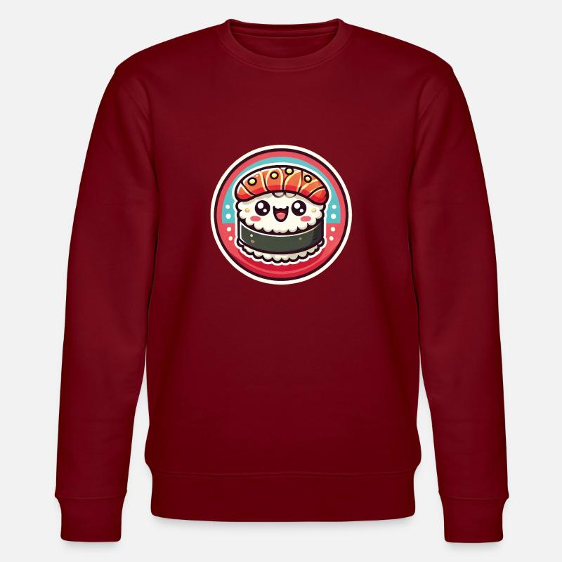 Cute Sushi - Stanley/Stella Unisex Bio-Sweatshirt CHANGER - Burgunderrot