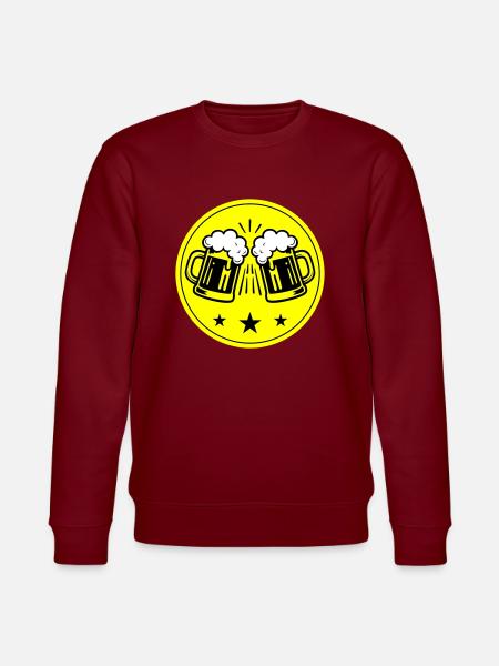 Beer Party Icon - Stanley/Stella CHANGER Unisex Organic Sweatshirt - burgundy