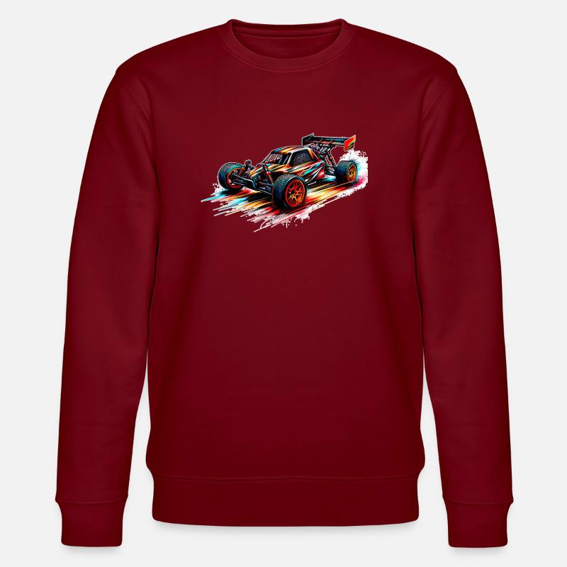 RC-Buggy - Farbsplash - Stanley/Stella Unisex Bio-Sweatshirt CHANGER  - Burgunderrot