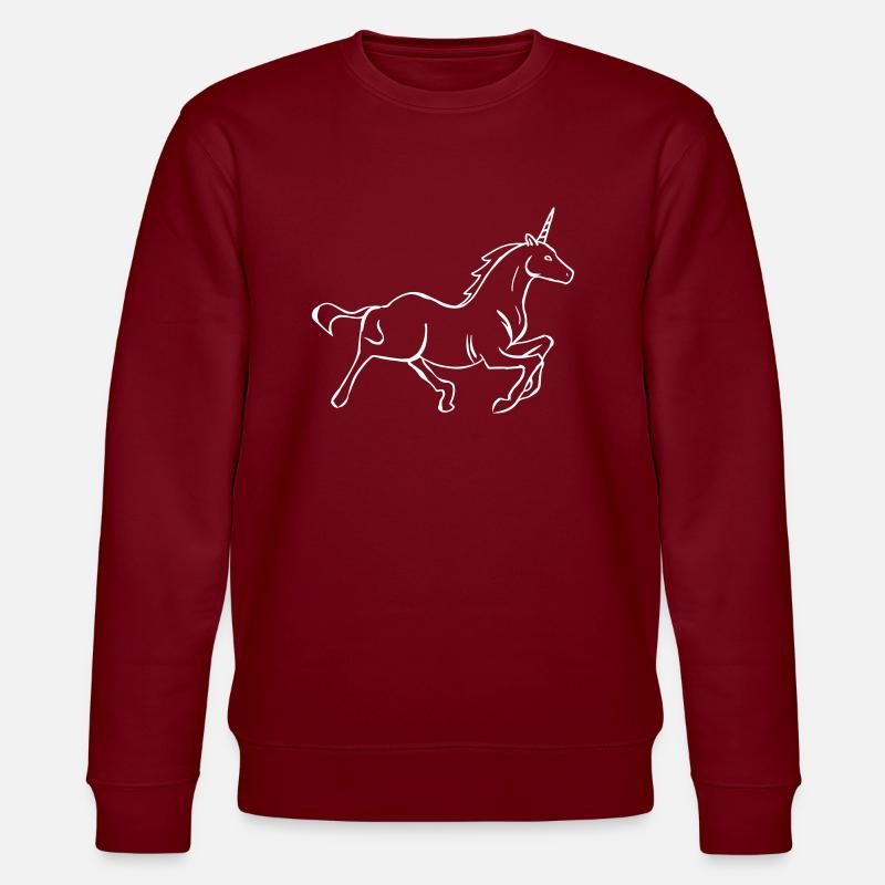 unicorn 1 - Stanley/Stella Unisex Bio-Sweatshirt CHANGER  - Burgunderrot