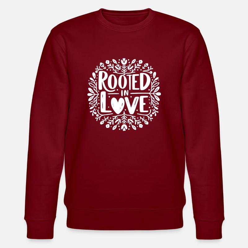 Verwurzelt in der Liebe - Stanley/Stella Unisex Bio-Sweatshirt CHANGER  - Burgunderrot