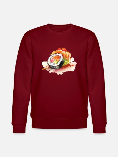 Sushi - Stanley/Stella Unisex Bio-Sweatshirt CHANGER  - Burgunderrot