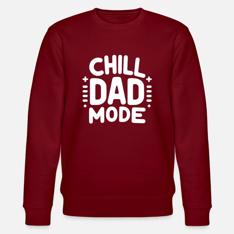 Chill-Dad-Modus - Stanley/Stella Unisex Bio-Sweatshirt CHANGER  - Burgunderrot