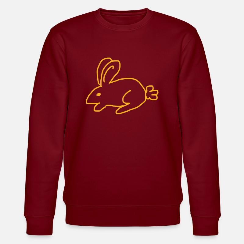 Fisherman's Hat with Rabbit - Stanley/Stella CHANGER Unisex Organic Sweatshirt - burgundy