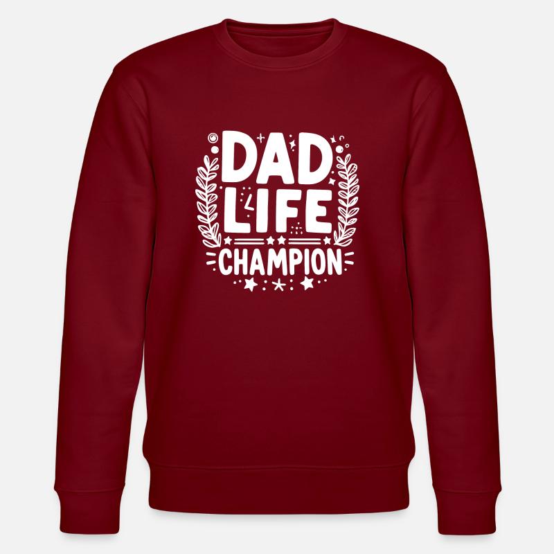 Papa Lebens-Champion - Stanley/Stella Unisex Bio-Sweatshirt CHANGER  - Burgunderrot