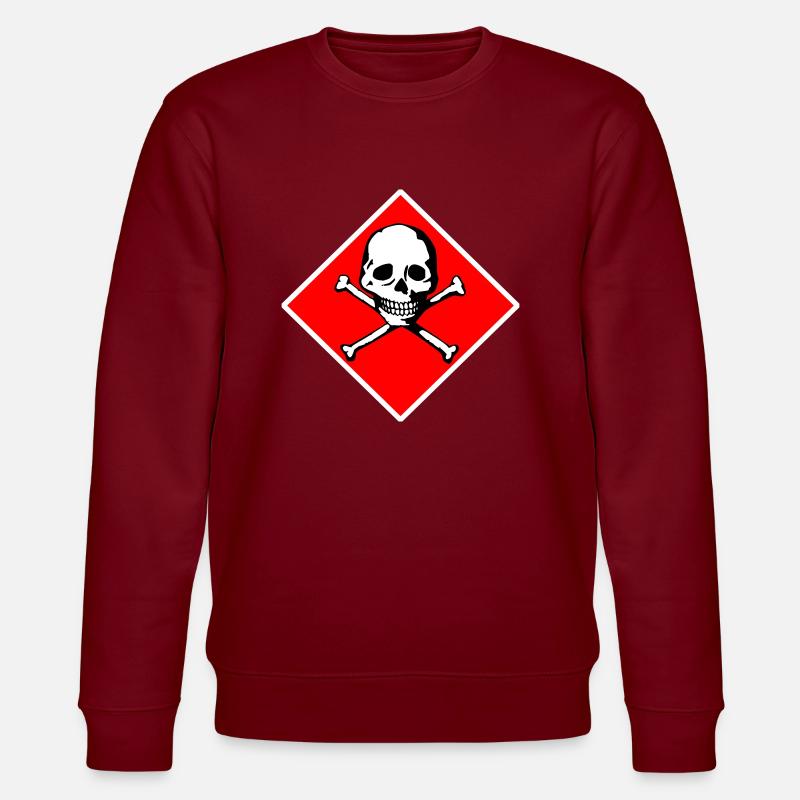 Schädel und Knochen - Stanley/Stella Unisex Bio-Sweatshirt CHANGER  - Burgunderrot