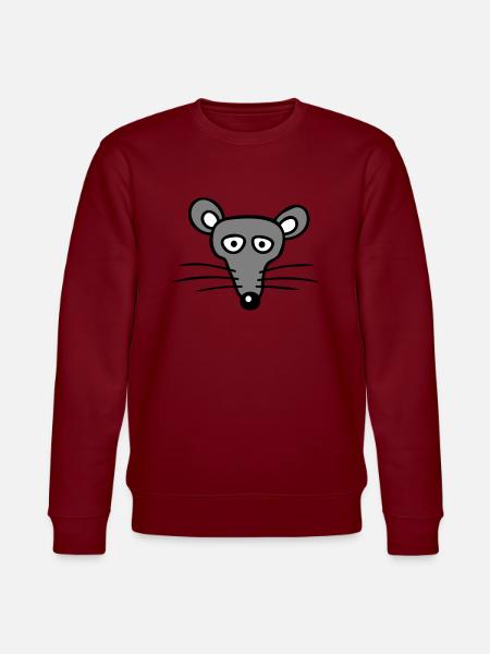 Mus Mus Sød Lille Rotte Gnaver Venlig - Stanley/Stella økologisk unisex-sweatshirt CHANGER  - burgunder-rød