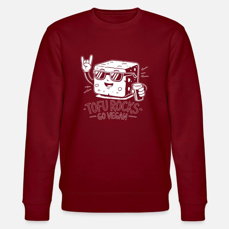 TOFU ROCKS - Stanley/Stella Unisex Bio-Sweatshirt CHANGER  - Burgunderrot