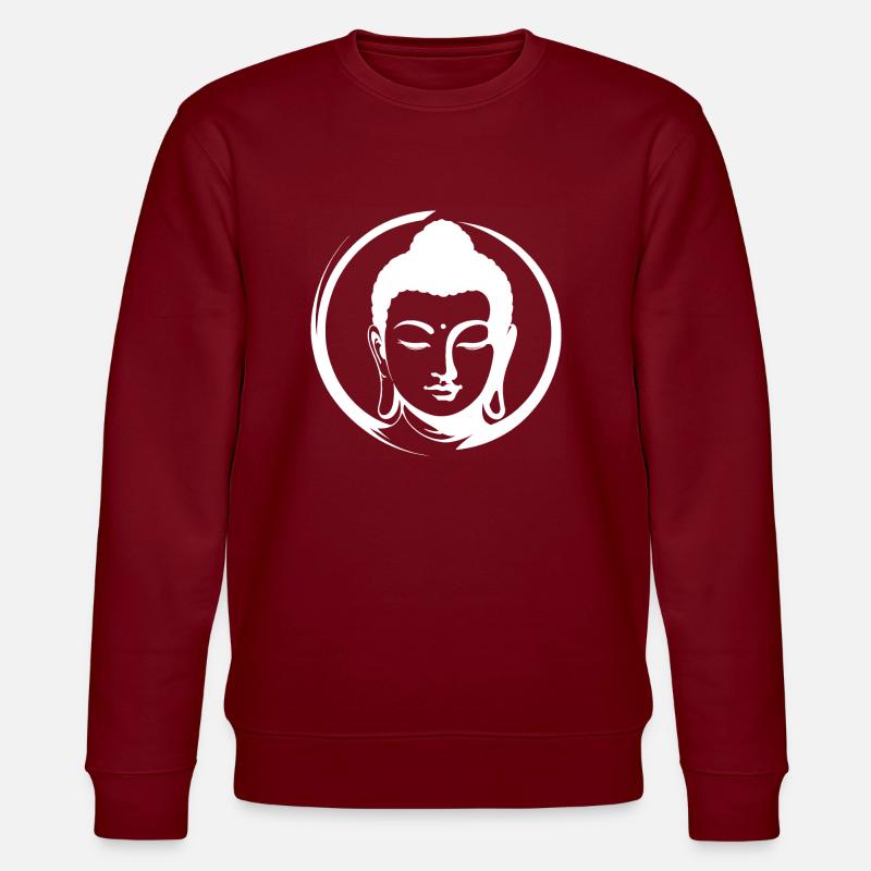 Buddha - Stanley/Stella Unisex Bio-Sweatshirt CHANGER  - Burgunderrot