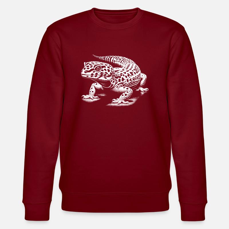 Leopardgecko - Stanley/Stella Unisex Bio-Sweatshirt CHANGER  - Burgunderrot