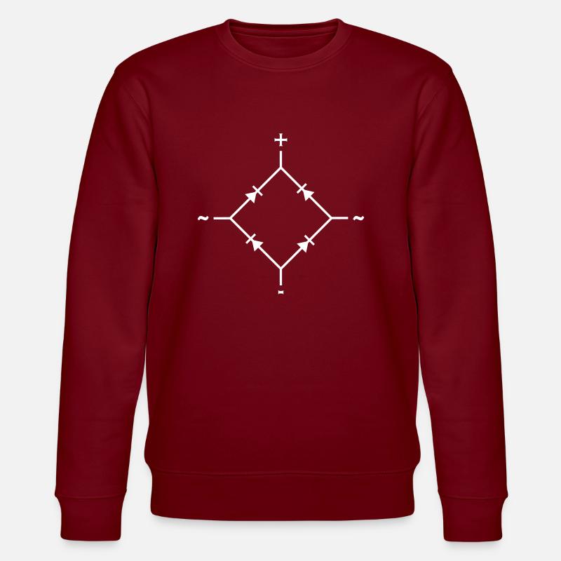 Pont redresseur - Sweat bio CHANGER Stanley/Stella Unisexe - bordeaux