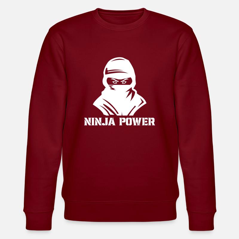 ninja power - Stanley/Stella Unisex Bio-Sweatshirt CHANGER  - Burgunderrot