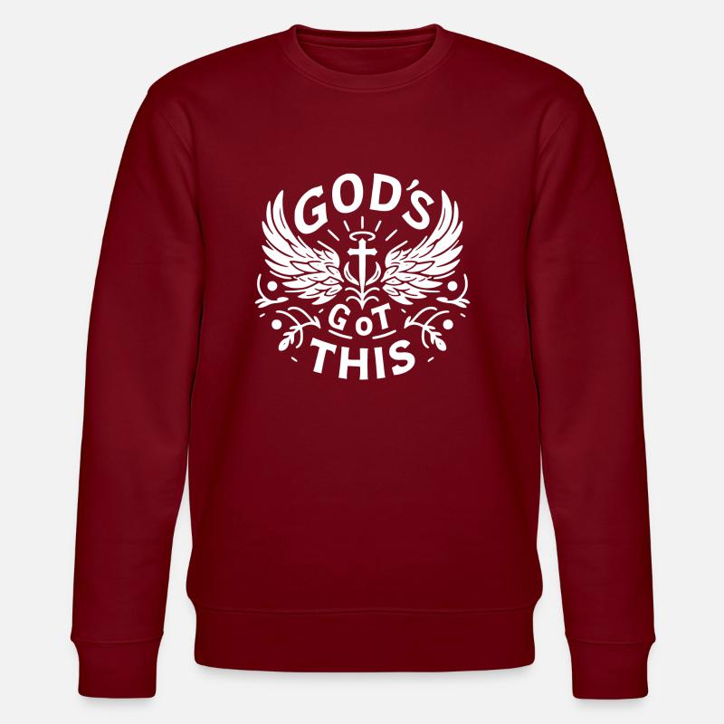 Gott hat das - Stanley/Stella Unisex Bio-Sweatshirt CHANGER - Burgunderrot