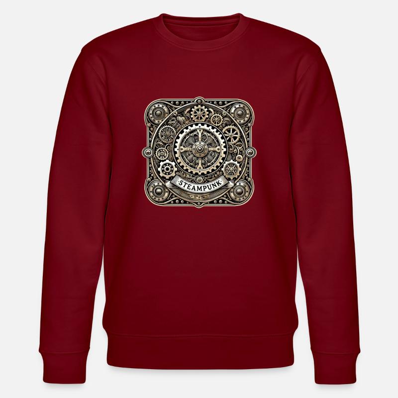 Steampunk Logo - Sweat bio CHANGER Stanley/Stella Unisexe - bordeaux