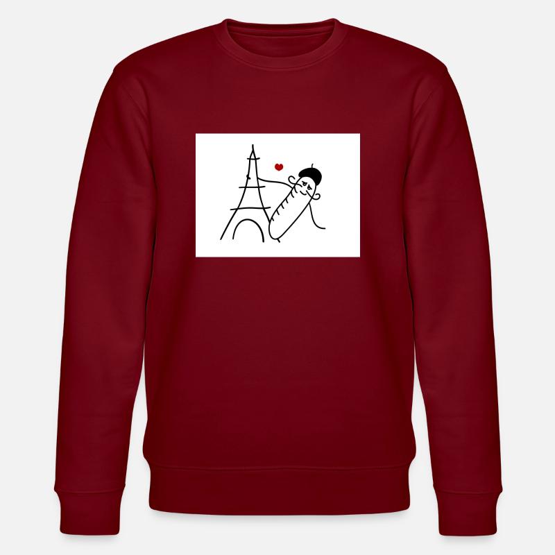 Frankreich liebe - Stanley/Stella Unisex Bio-Sweatshirt CHANGER  - Burgunderrot