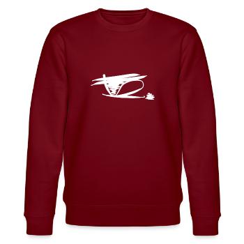 Abstraction blanche comme neige - Sweat bio CHANGER Stanley/Stella Unisexe - bordeaux - Devant - Nik (191cm) & Marisol (170cm)