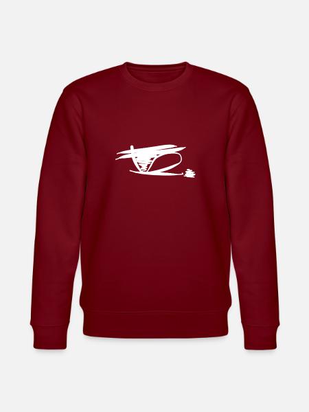 Snow-white abstractness - Stanley/Stella CHANGER Unisex Organic Sweatshirt - burgundy