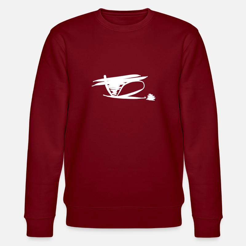 Snow-white abstractness - Stanley/Stella CHANGER Unisex Organic Sweatshirt - burgundy
