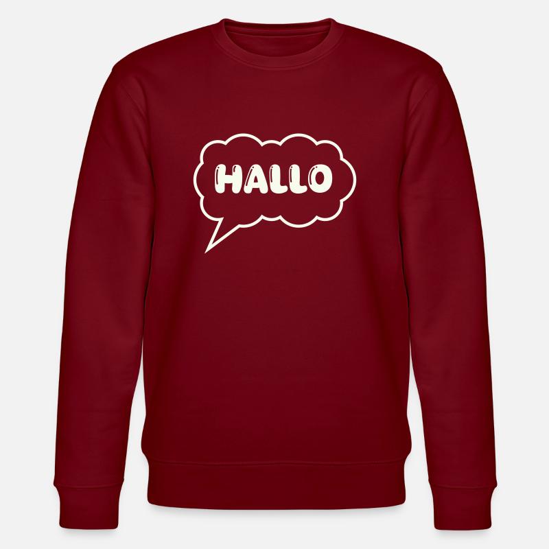Bulle de dialogue Bonjour - Sweat bio CHANGER Stanley/Stella Unisexe - bordeaux