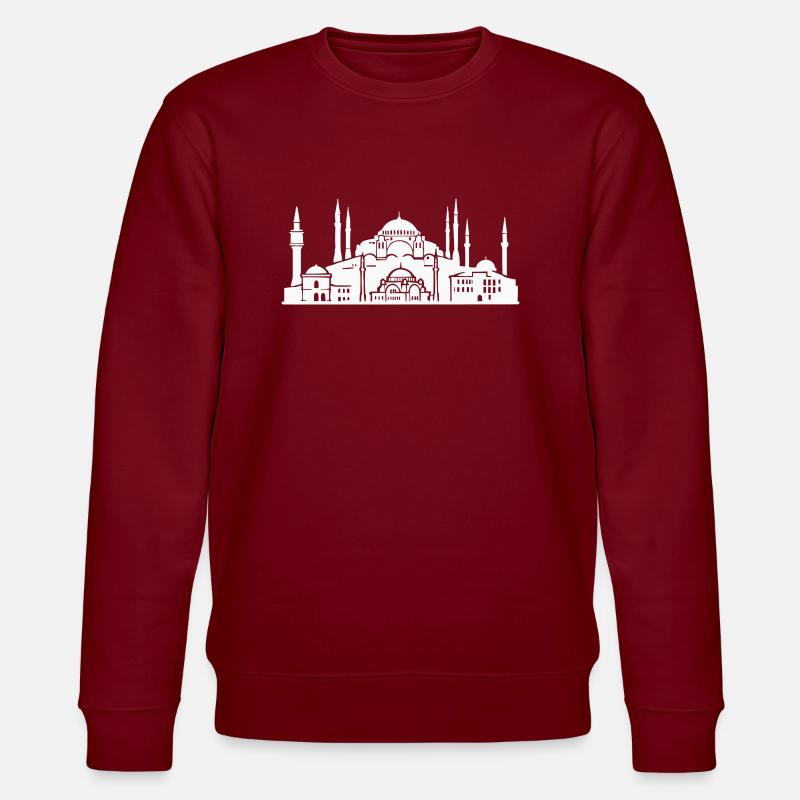 Istanbul Skyline - Stanley/Stella Unisex Bio-Sweatshirt CHANGER  - Burgunderrot