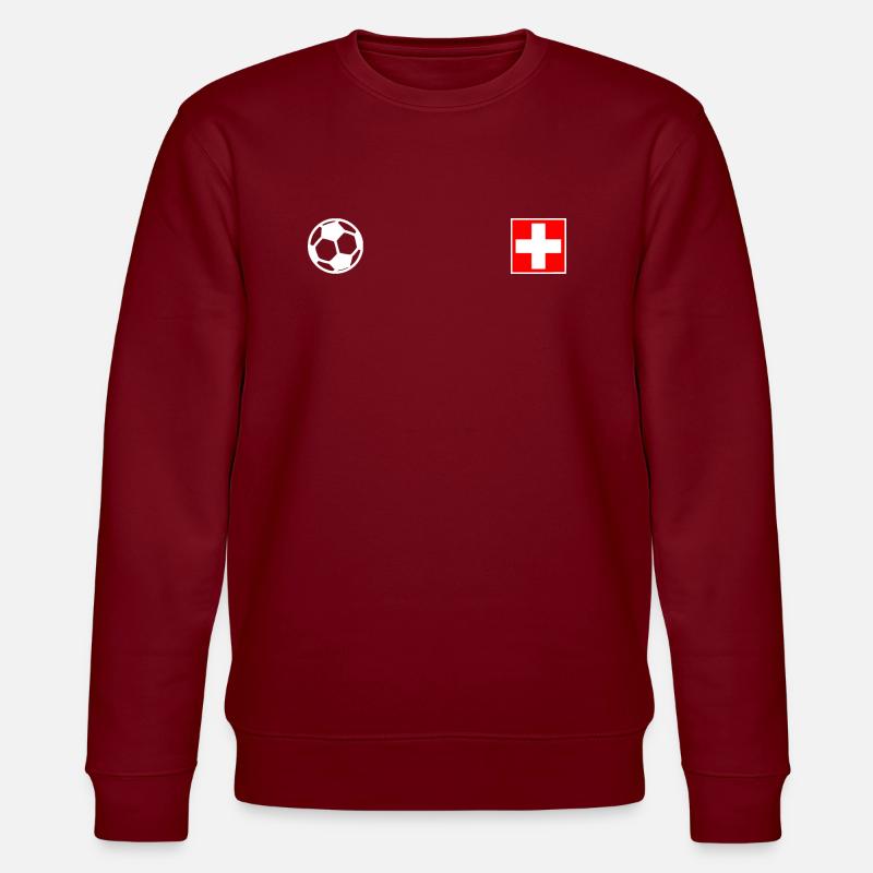 Schweiz - Stanley/Stella Unisex Bio-Sweatshirt CHANGER  - Burgunderrot
