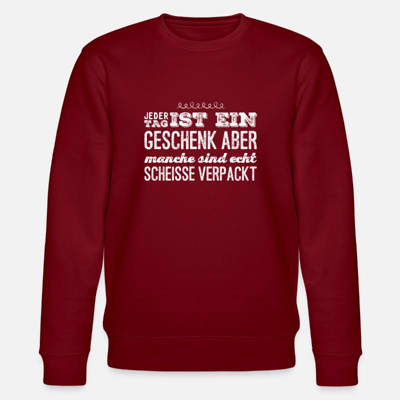 lustiger Spruch - Stanley/Stella Unisex Bio-Sweatshirt CHANGER  - Burgunderrot