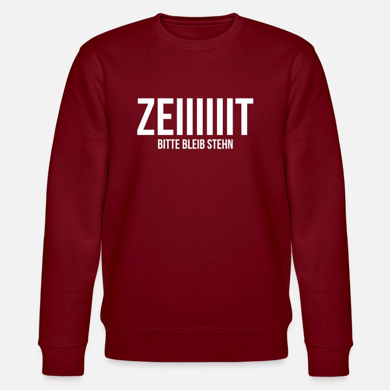 Zeit - Stanley/Stella Unisex Bio-Sweatshirt CHANGER  - Burgunderrot
