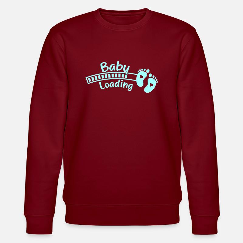 baby babyfüße loading - Stanley/Stella Unisex Bio-Sweatshirt CHANGER - Burgunderrot