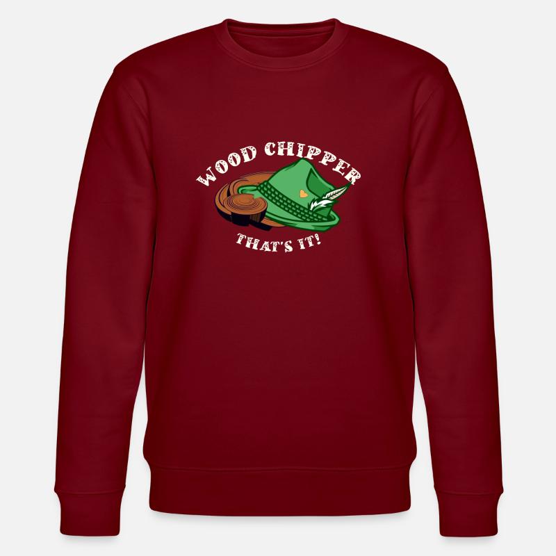 Holzfäller - Stanley/Stella Unisex Bio-Sweatshirt CHANGER  - Burgunderrot
