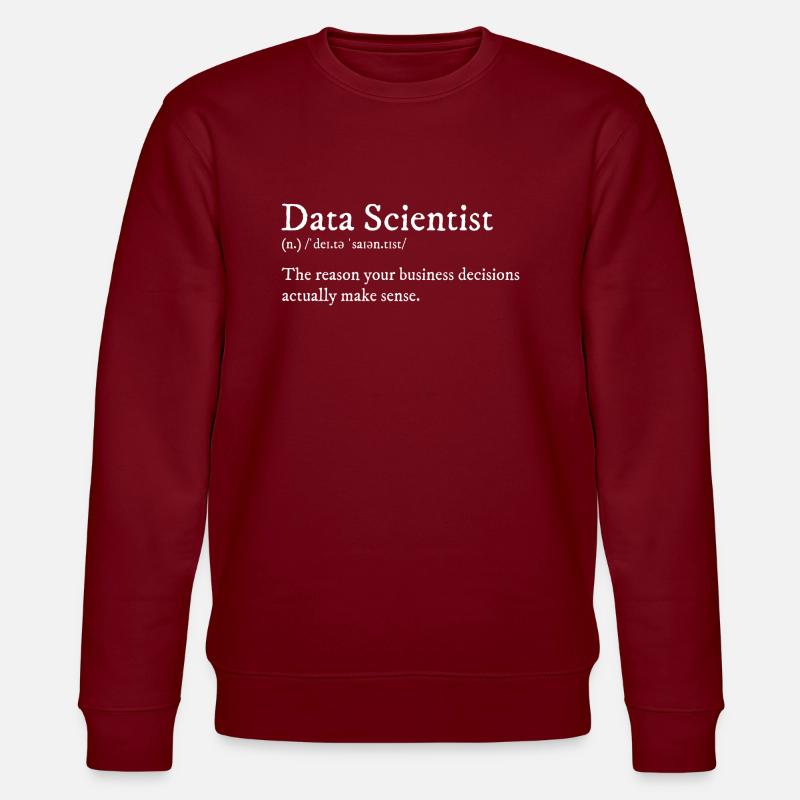 Data Scientist Design - Stanley/Stella CHANGER Unisex Organic Sweatshirt - burgundy