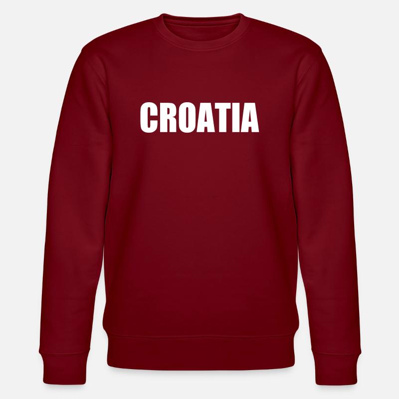Kroatien - Stanley/Stella Unisex Bio-Sweatshirt CHANGER  - Burgunderrot