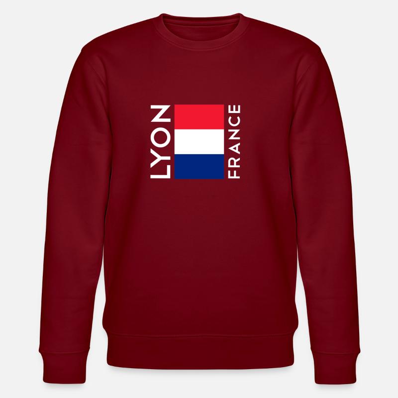Lyon Frankreich - Stanley/Stella Unisex Bio-Sweatshirt CHANGER  - Burgunderrot