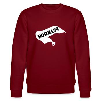 borkum insel - Stanley/Stella Unisex Bio-Sweatshirt CHANGER  - Burgunderrot - Vorne - Nik (191cm) & Marisol (170cm)