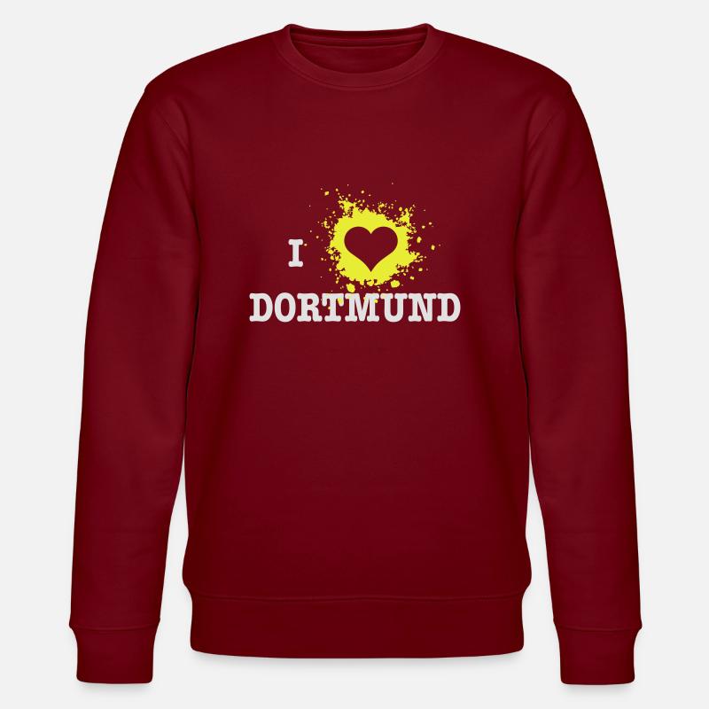 I Love Dortmund - Stanley/Stella Unisex Bio-Sweatshirt CHANGER - Burgunderrot