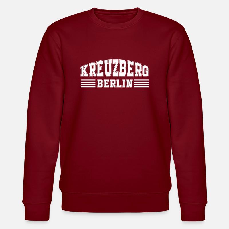berlin kreuzberg - Stanley/Stella Unisex Bio-Sweatshirt CHANGER  - Burgunderrot