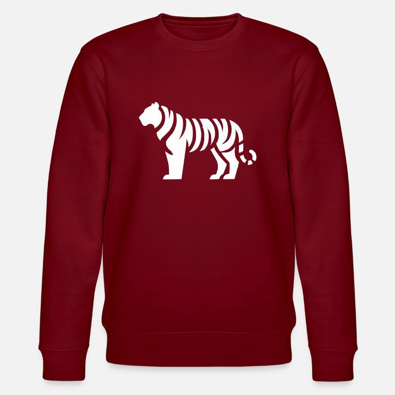 Animal tigre - Sweat bio CHANGER Stanley/Stella Unisexe - bordeaux