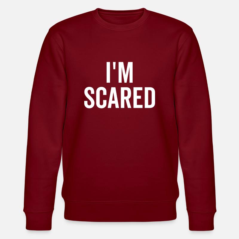Ich hab Angst - Stanley/Stella Unisex Bio-Sweatshirt CHANGER  - Burgunderrot