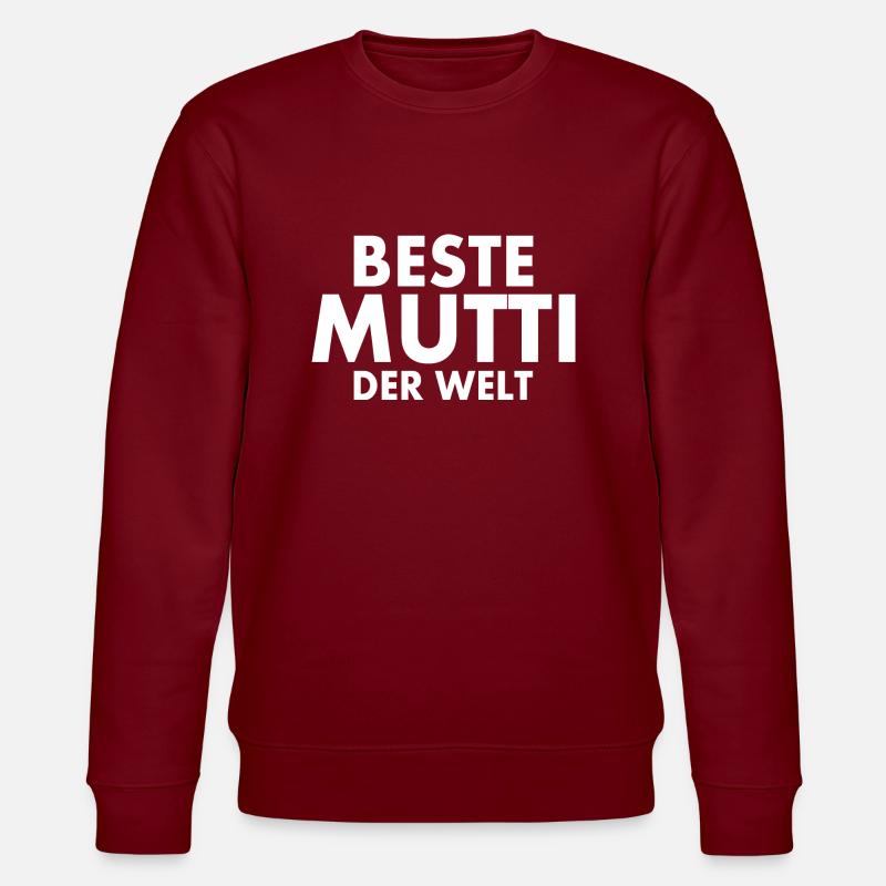 Beste mutti der welt - Stanley/Stella Unisex Bio-Sweatshirt CHANGER  - Burgunderrot