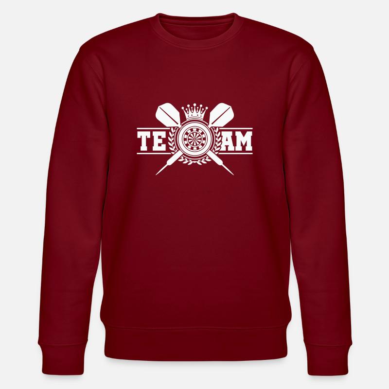 darts dartscheibe wappen team - Stanley/Stella Unisex Bio-Sweatshirt CHANGER - Burgunderrot