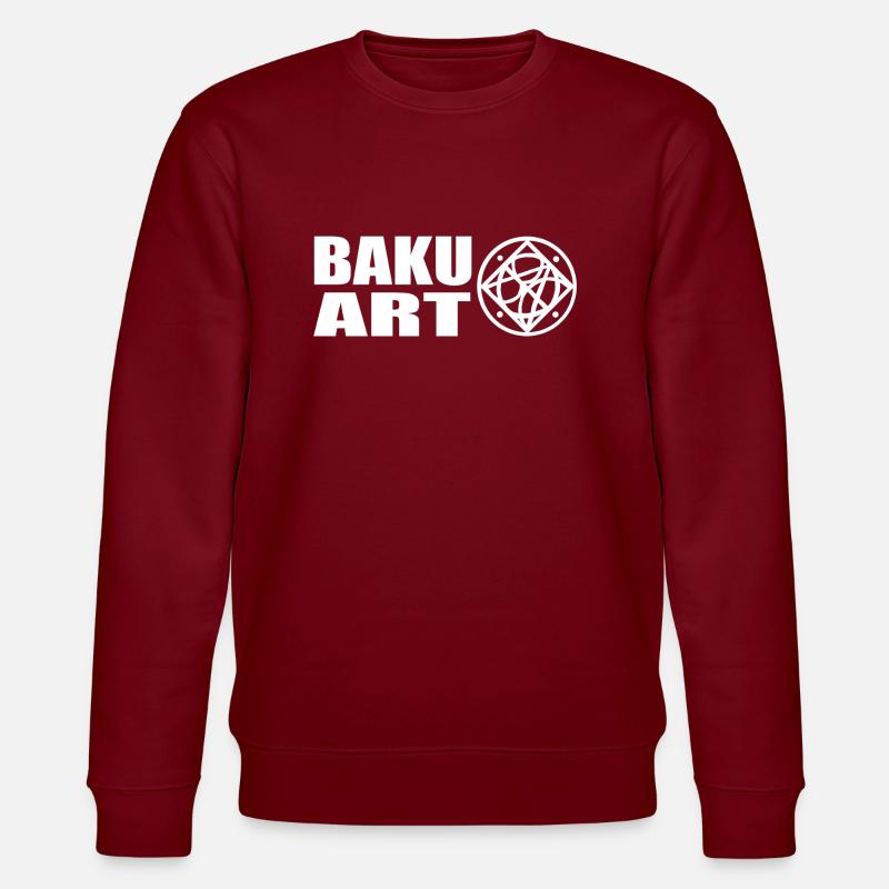 Logo White - Stanley/Stella Unisex Bio-Sweatshirt CHANGER  - Burgunderrot
