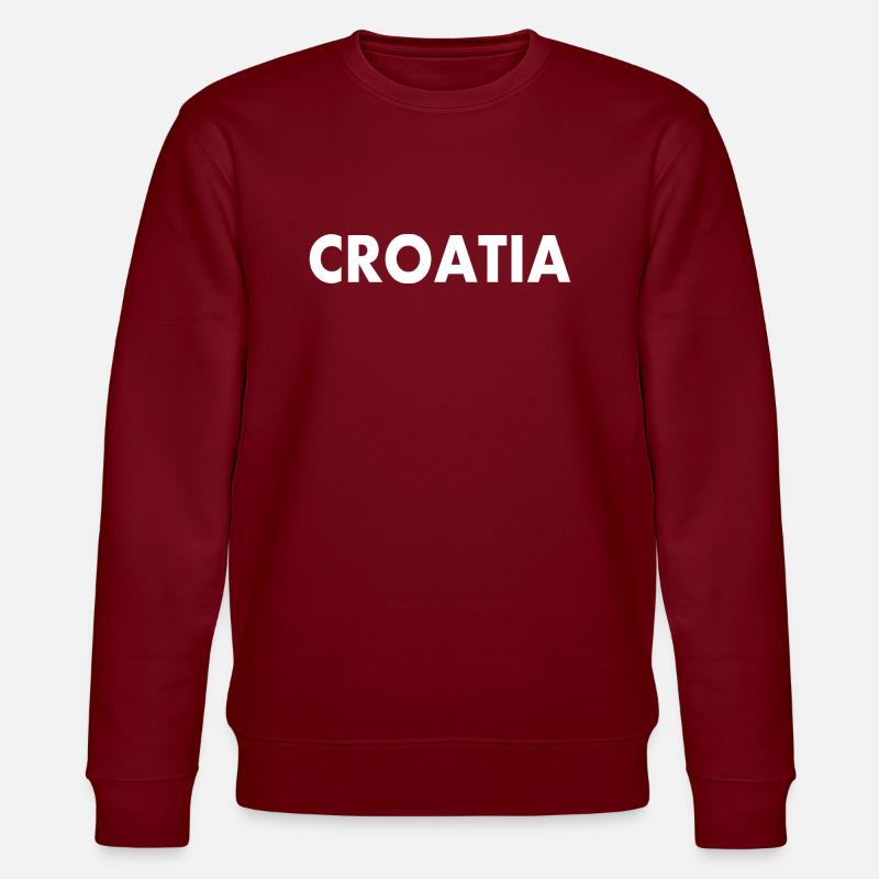 Croatie (Hrvatska) - Sweat bio CHANGER Stanley/Stella Unisexe - bordeaux