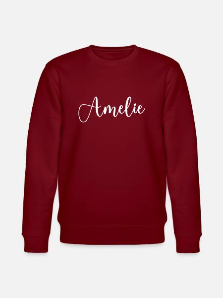 amelie name - Stanley/Stella Unisex Bio-Sweatshirt CHANGER - Burgunderrot