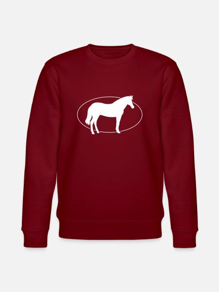 Koń Pferd - Ekologiczna bluza unisex Stanley/Stella CHANGER  - czerwień burgundzka