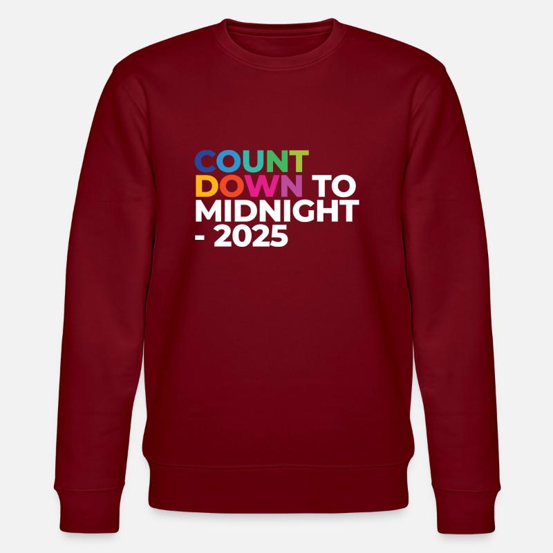 Countdown To Midnight - 2025 - Stanley/Stella CHANGER Unisex Organic Sweatshirt - burgundy